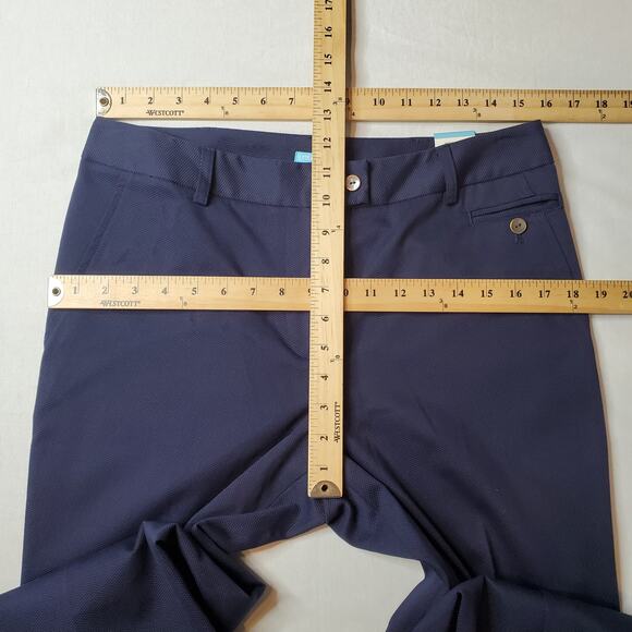 J McLaughlin Womens Size 10 NWT Mame Pant Birdseye Pique Cotton Blue - Picture 9 of 10